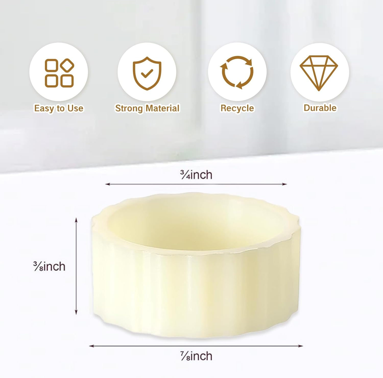 NIIIYTYB10-Piece Set of Durable Candle Huggers to Keep Taper Candles Steady