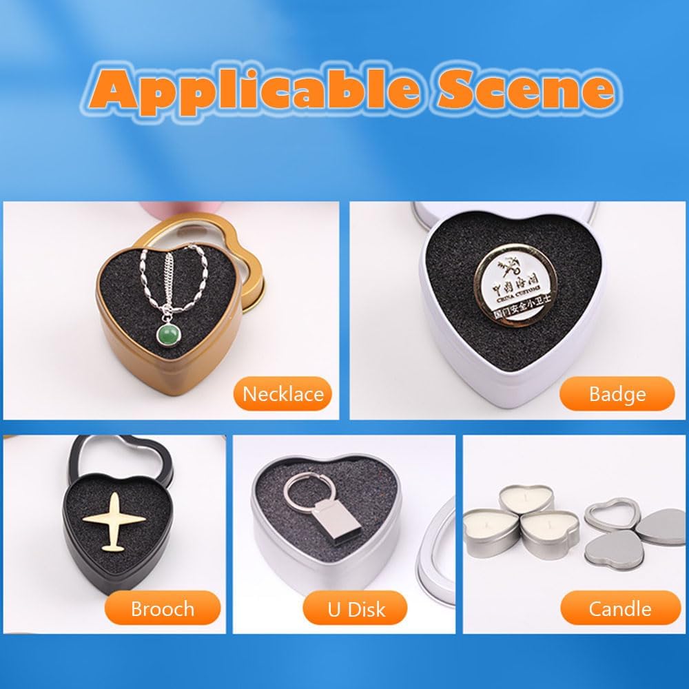 Warm Hearts 12-Piece Heart Shaped Candle Tins