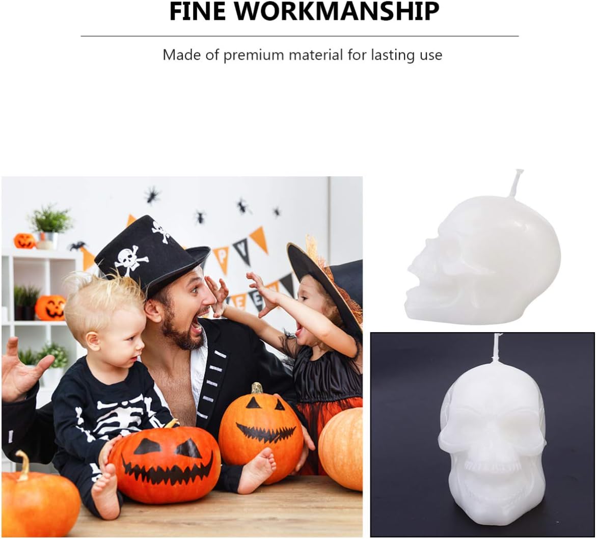 Festive Halloween Skull Candles