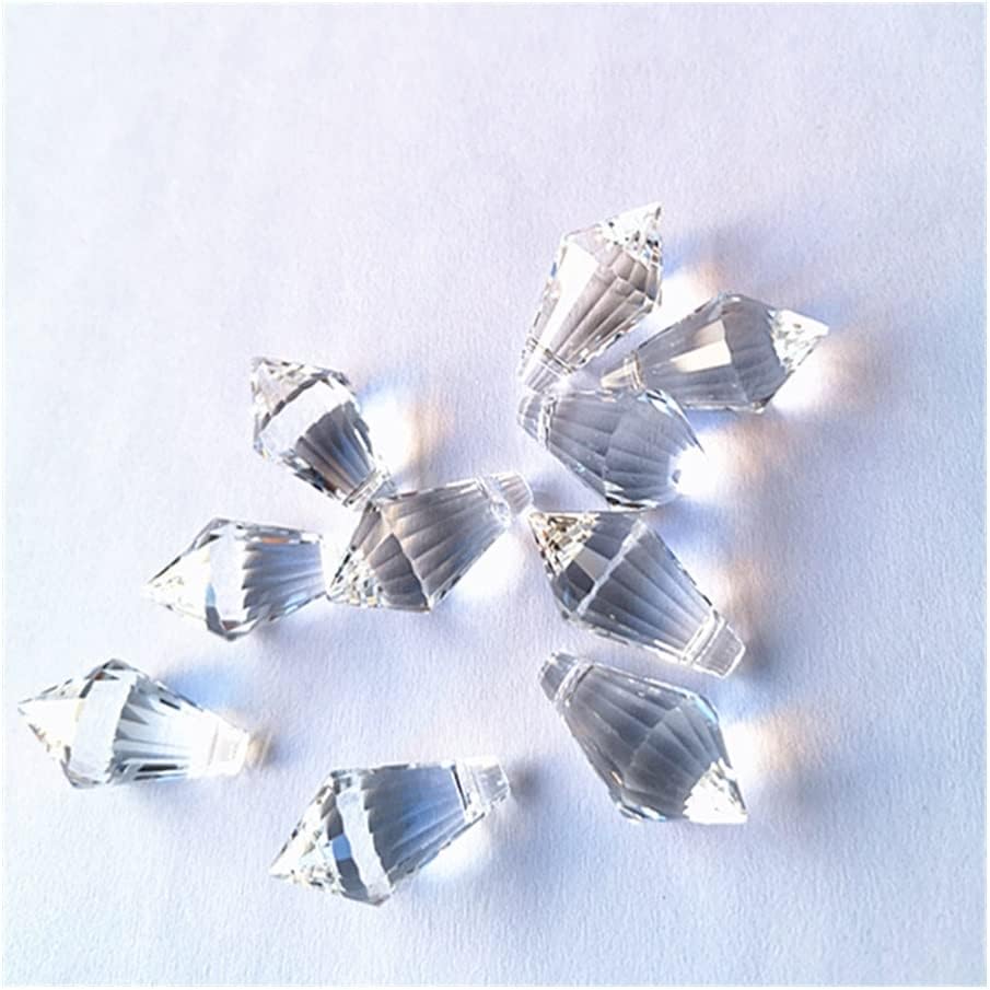 10-Piece Crystal Icicle Prisms Pendants for Chandeliers Glowing and Sparkly