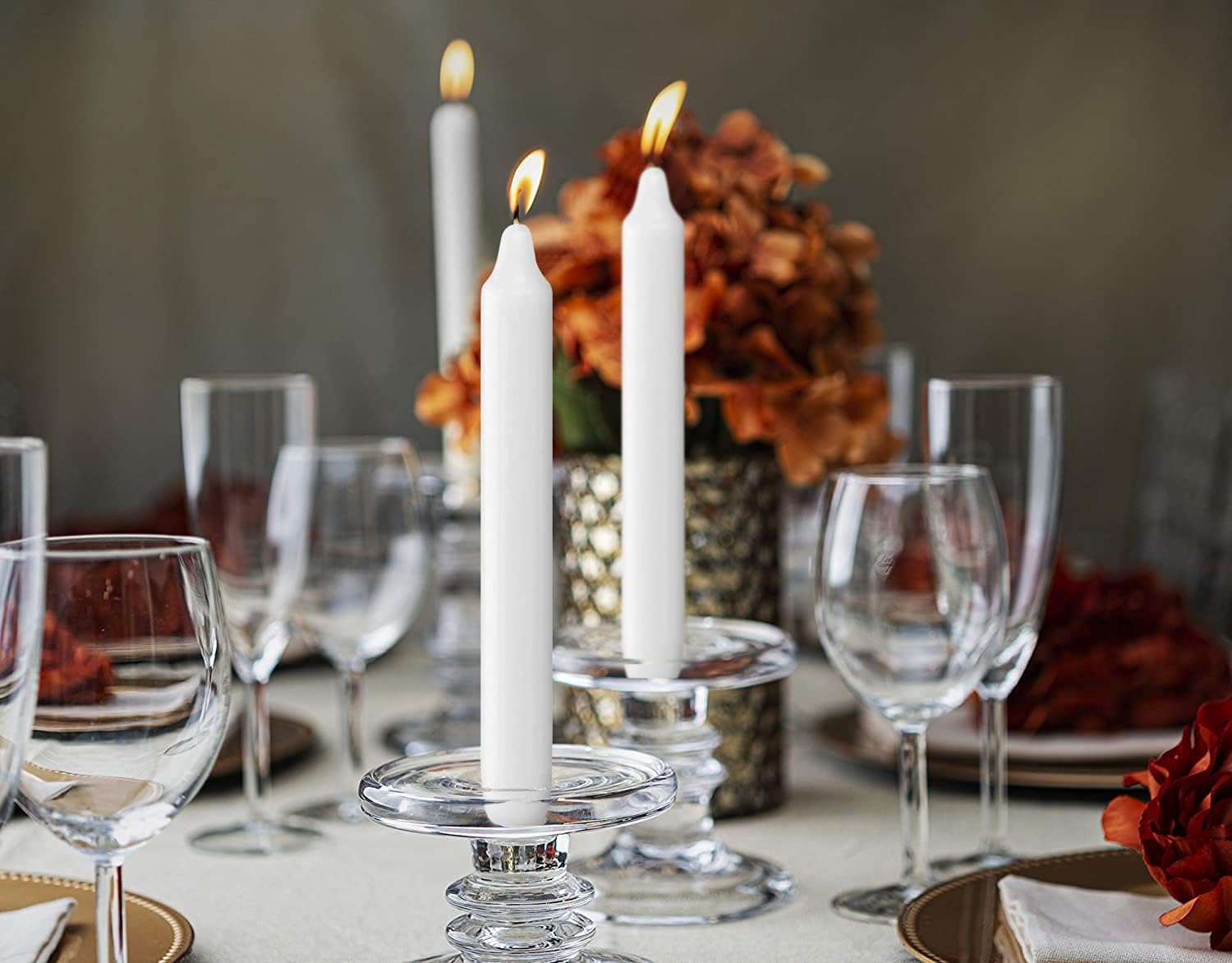 BOLSIUS Long Burning White Taper Candlepack