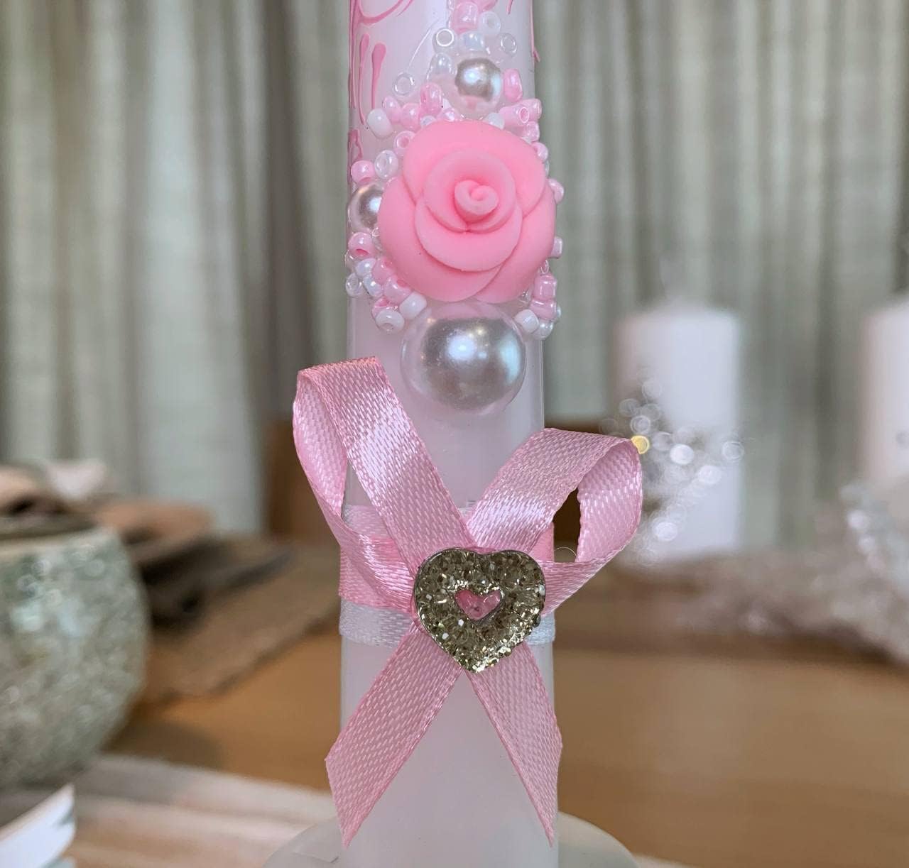 VABA Best Rose Pink Wedding Candle Set