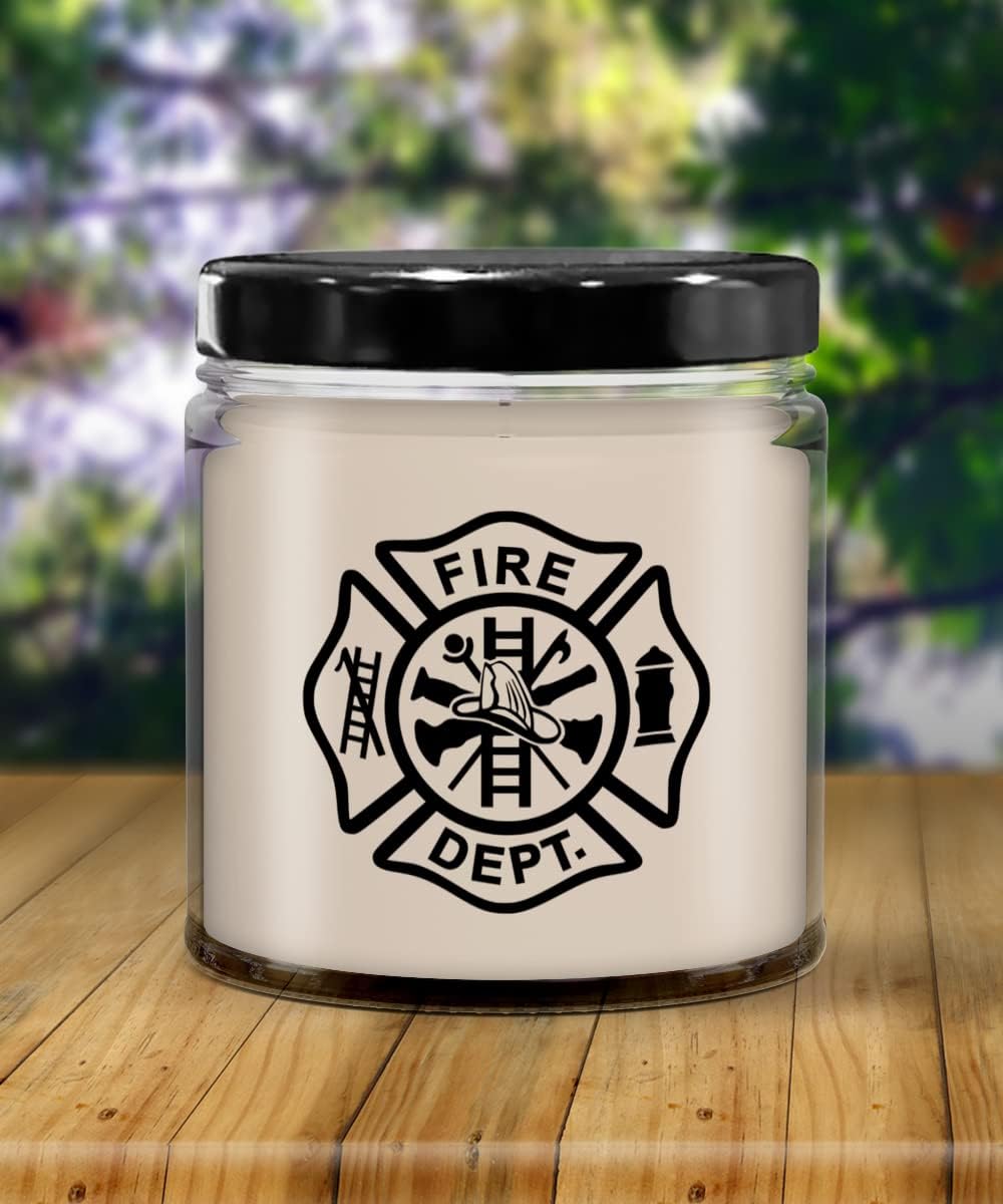 Firefighter Maltese Cross Candle Novelty Gift