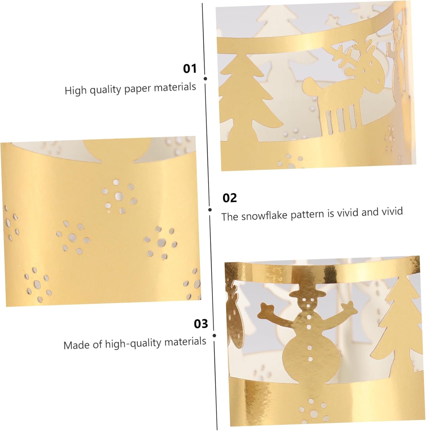 50-Pack Snowflake Candle Lampshade
