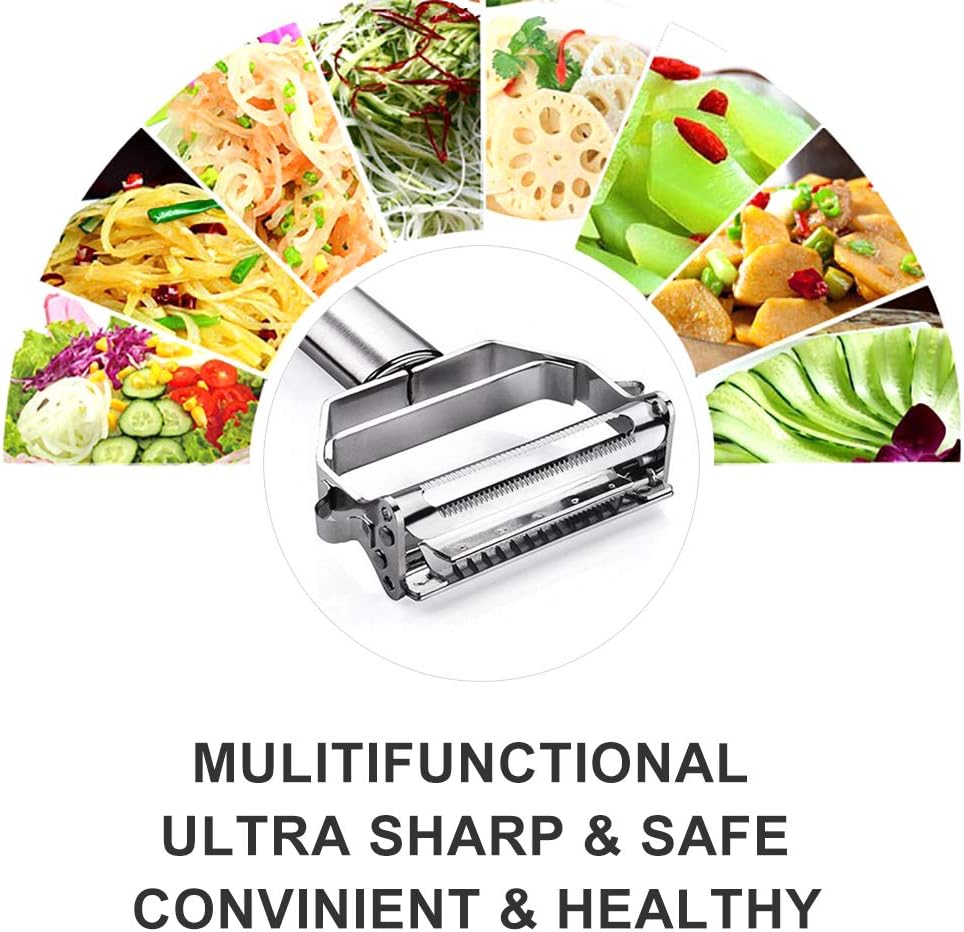 Jianlai Vegetable Julienne Peeler Stainless Steel Slicer with Brush