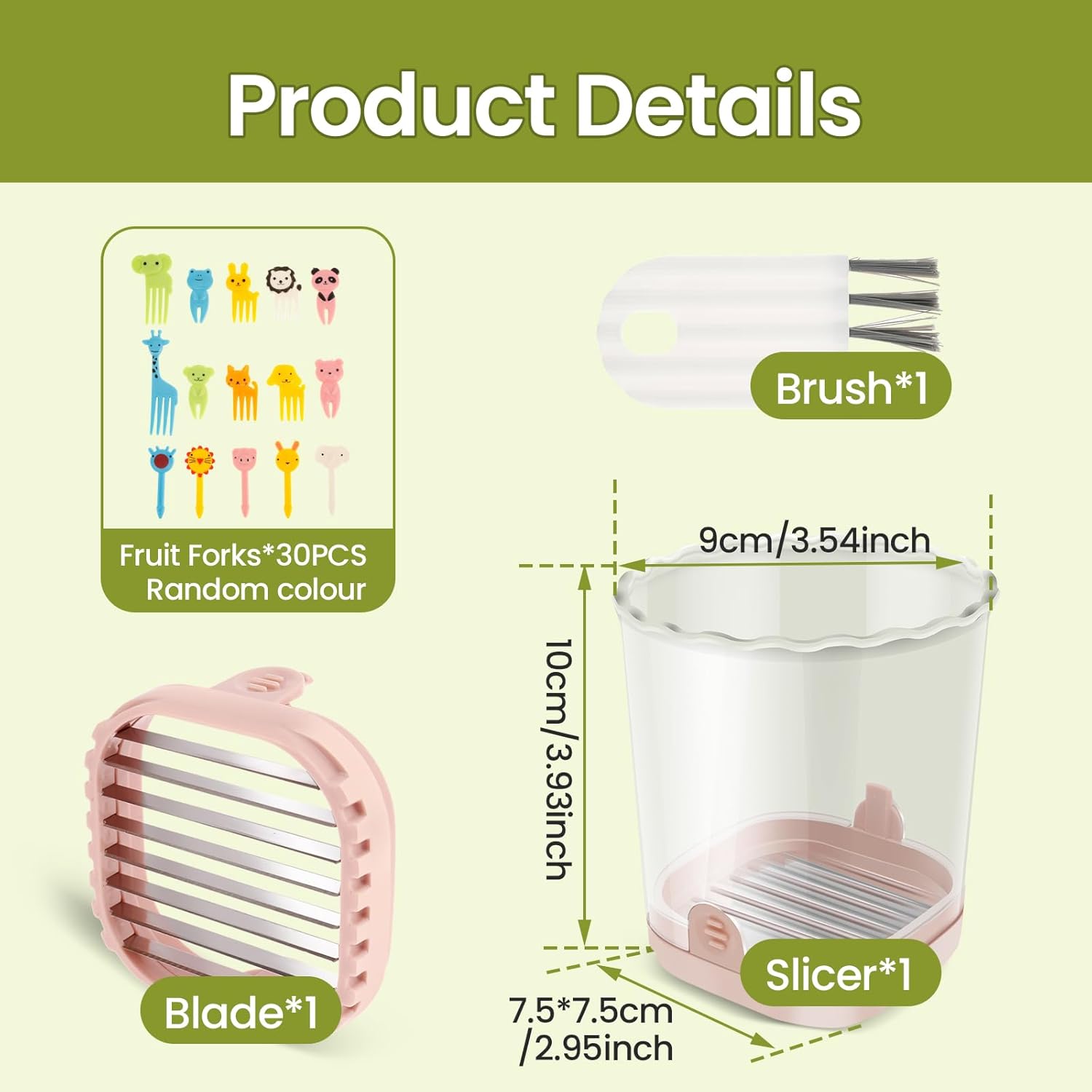 Fruit Slicer Cup for Efficient Cutting Pink