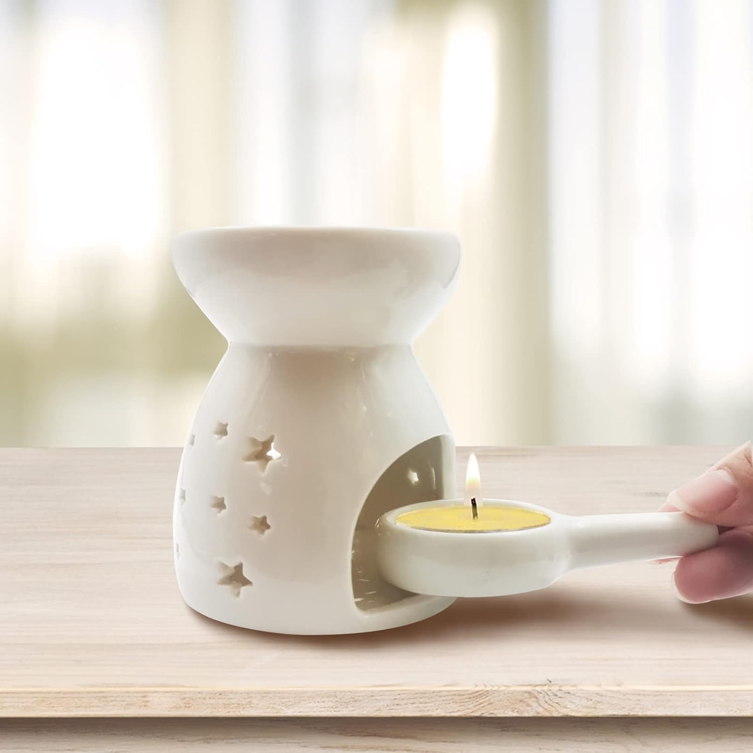Elegant Oil Burner for Scented Oil and Tealight Candles