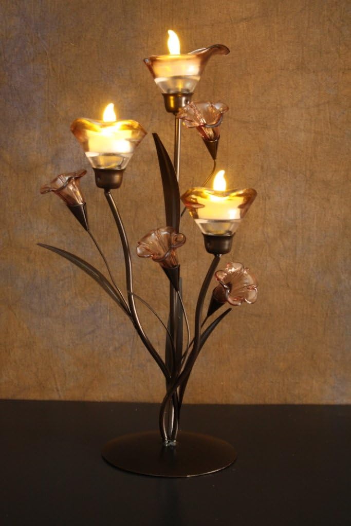 Large Champagne Lily Candleholder
