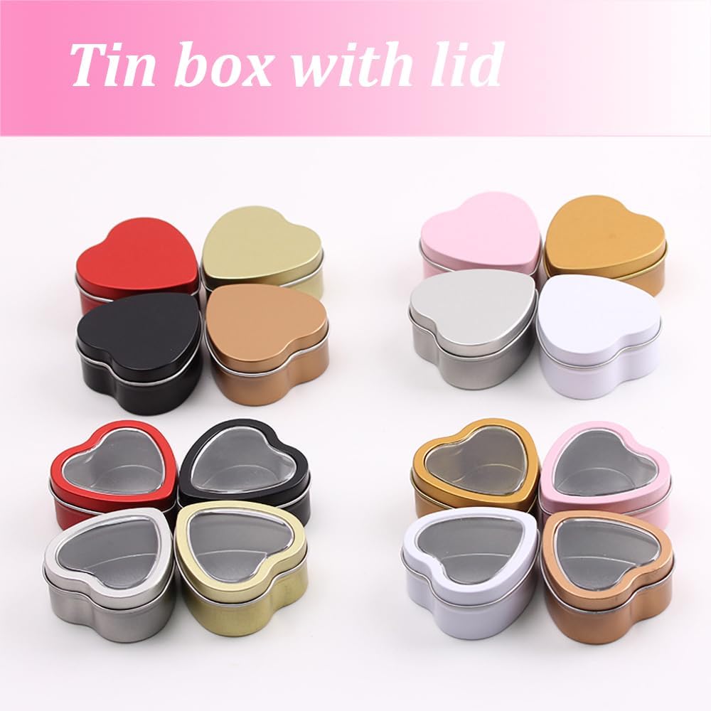 16-Piece Metal Heart Tins with lids