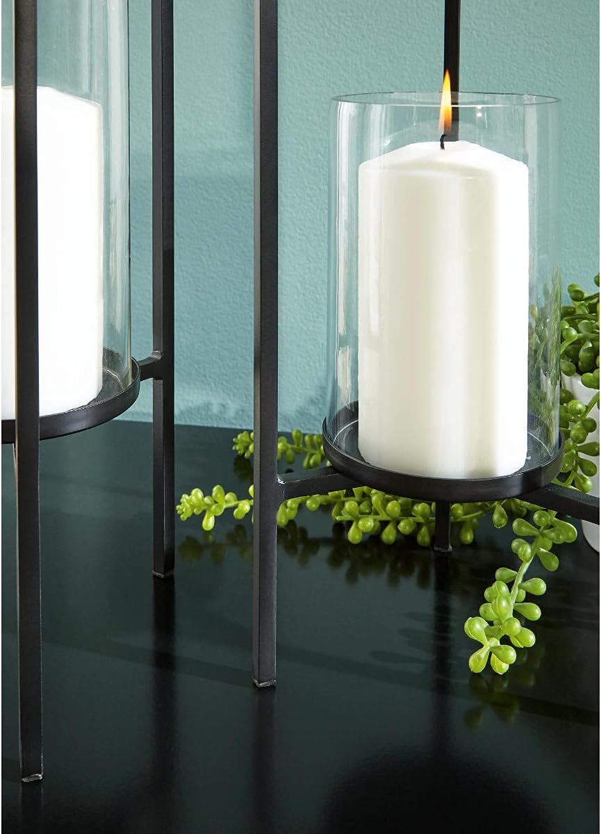 Signature Design by Ashley Ginette Modern Metal Candle Holder Set