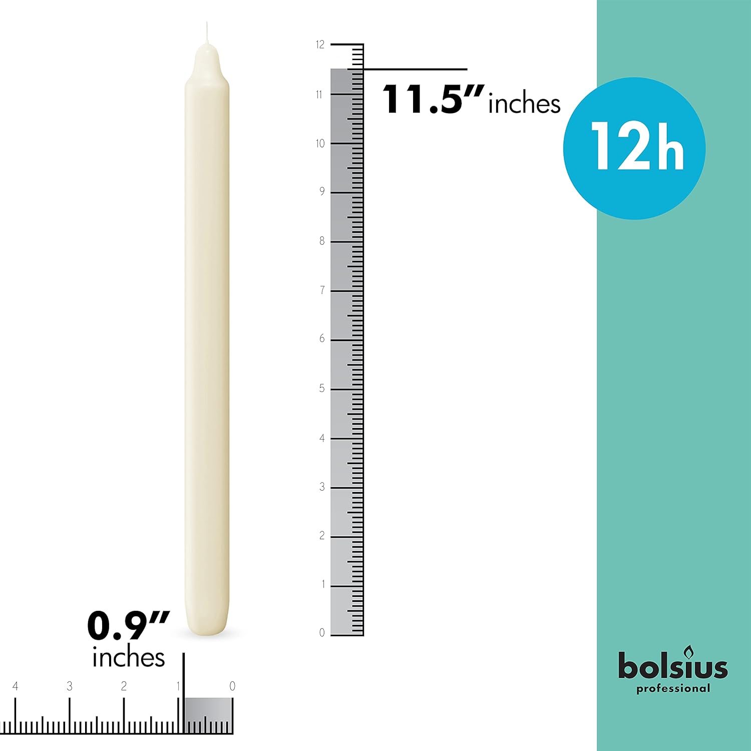BOLSIUS Ivory Candlesticks Bulk Pack 50 Count