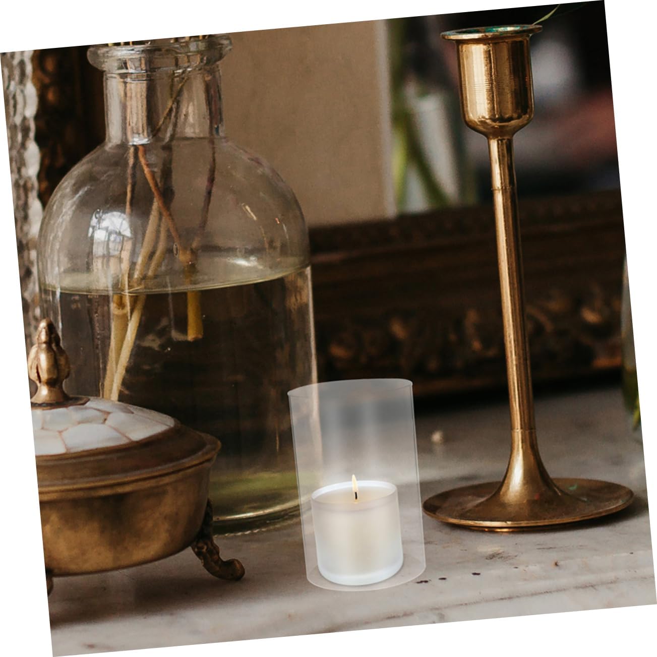 Glass Candle Holder Sleeve