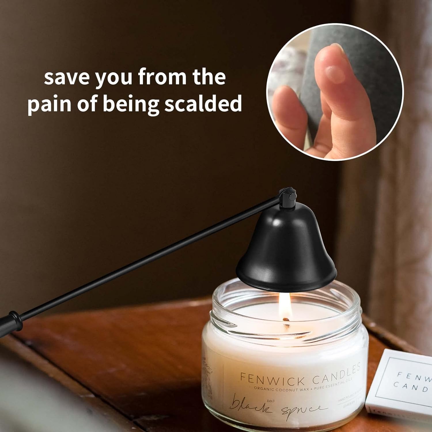 Kirecoo Candle Snuffer Extinguisher with Long Handle