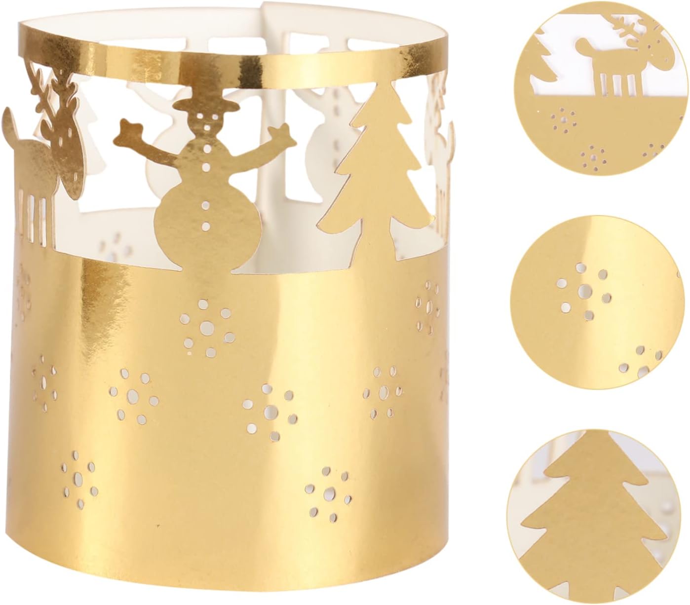 Gold Snowflake Candle Lampshades