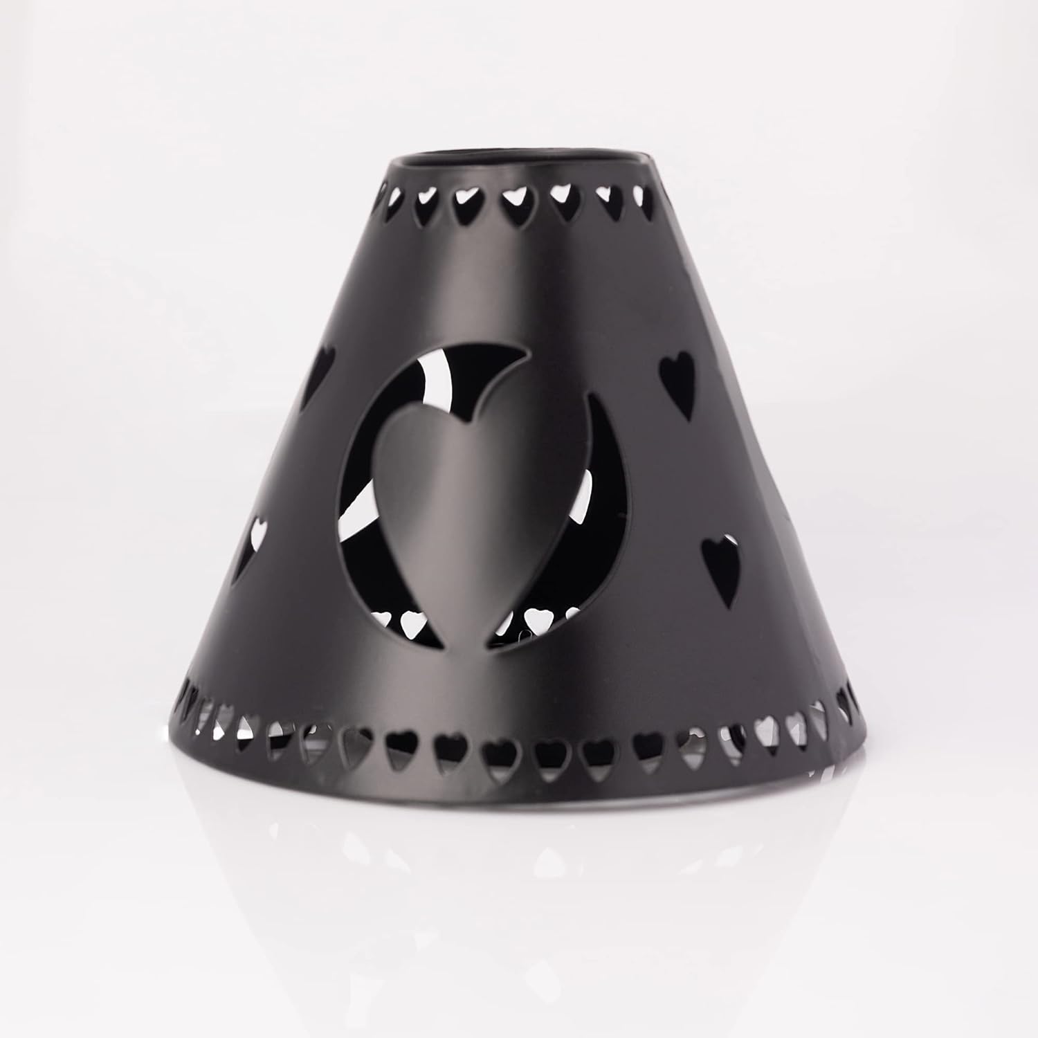 A Cheerful Giver Metal Candle Shade - Black Heart Decor