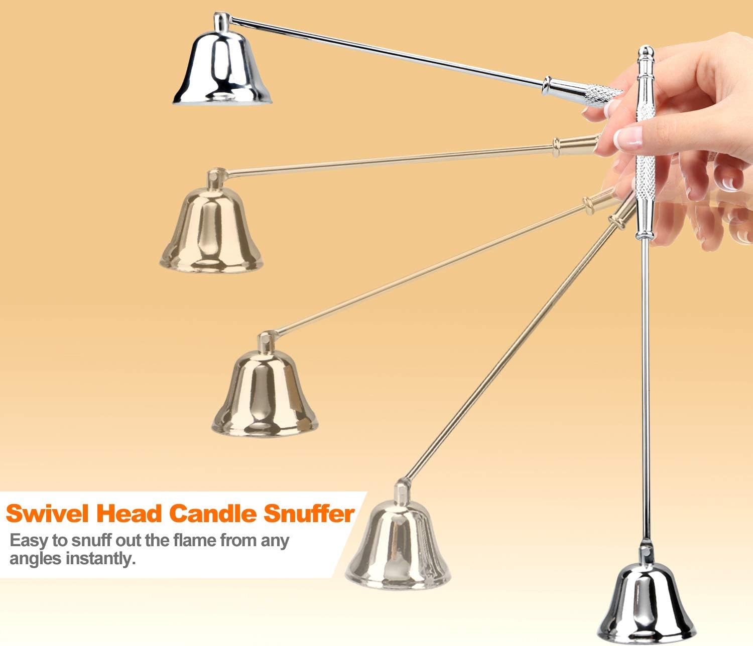 Elegant Long-Handle Stainless Steel Candle Snuffer