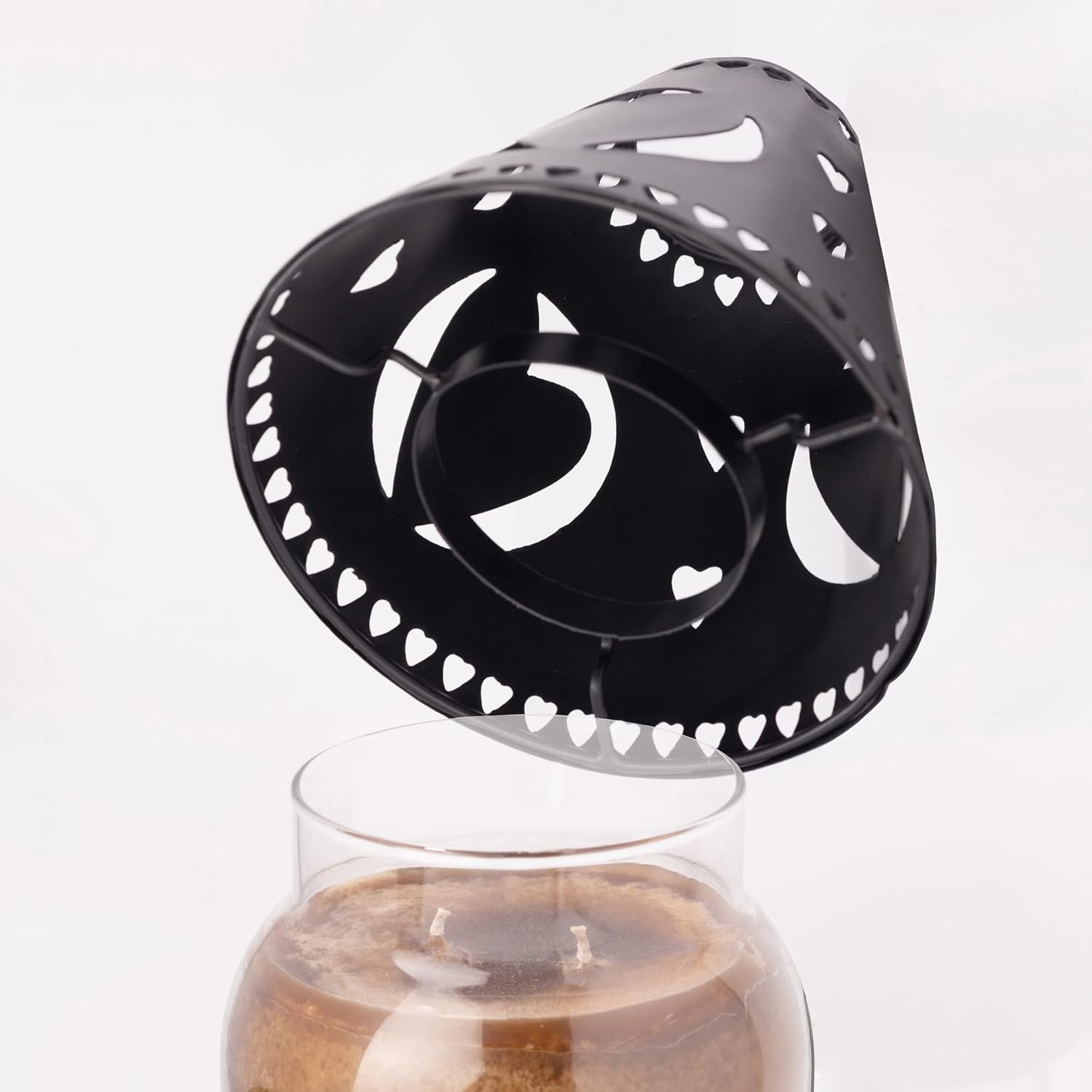 A Cheerful Giver Metal Candle Shade - Black Heart Decor