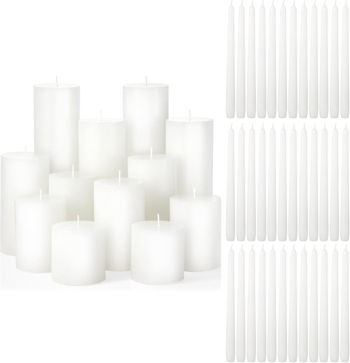 MTLEE Hand-Poured Candle Holder Set 54-Piece