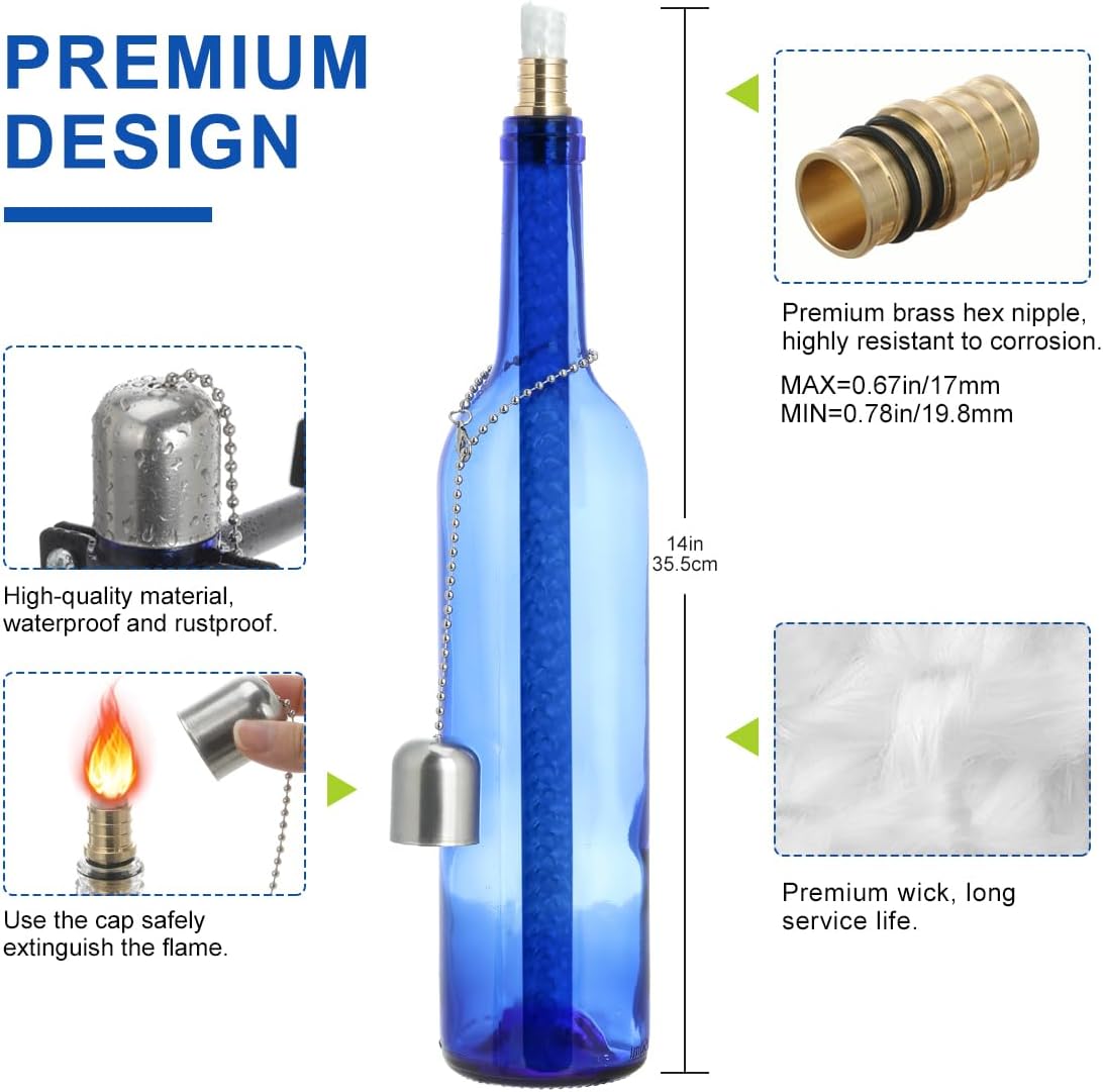 Lanmu Wine Bottle Torch Wicks Outdoor Lights Kit