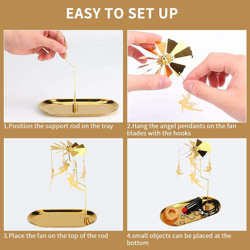 Glistening Gold Elf Candle Holder