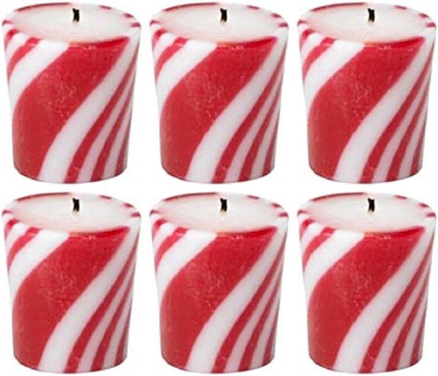 Candy Cane Scented Votive Candles Box of 6