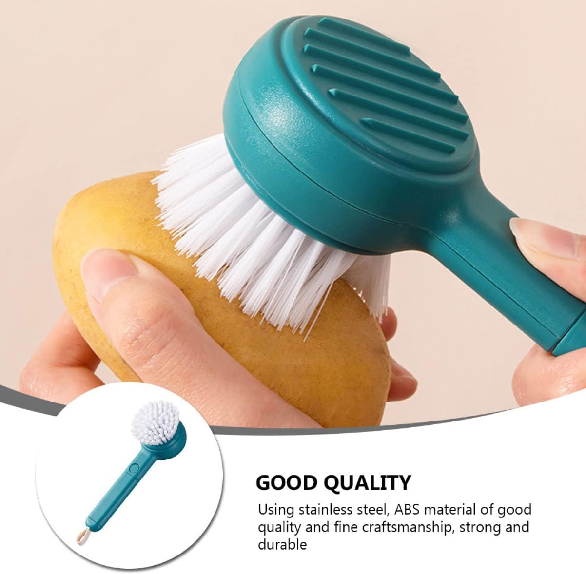 Stainless Steel Peeler Brush - Kitchen Cleaner for Veggies