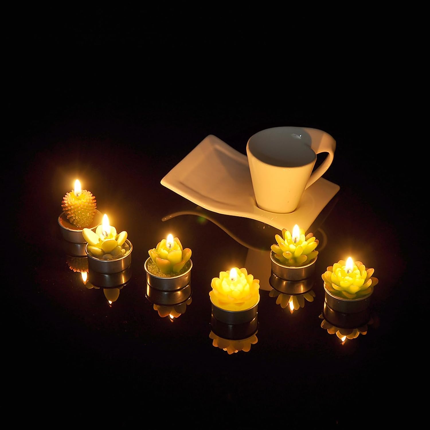 Delicate Cactus Tealight Candles