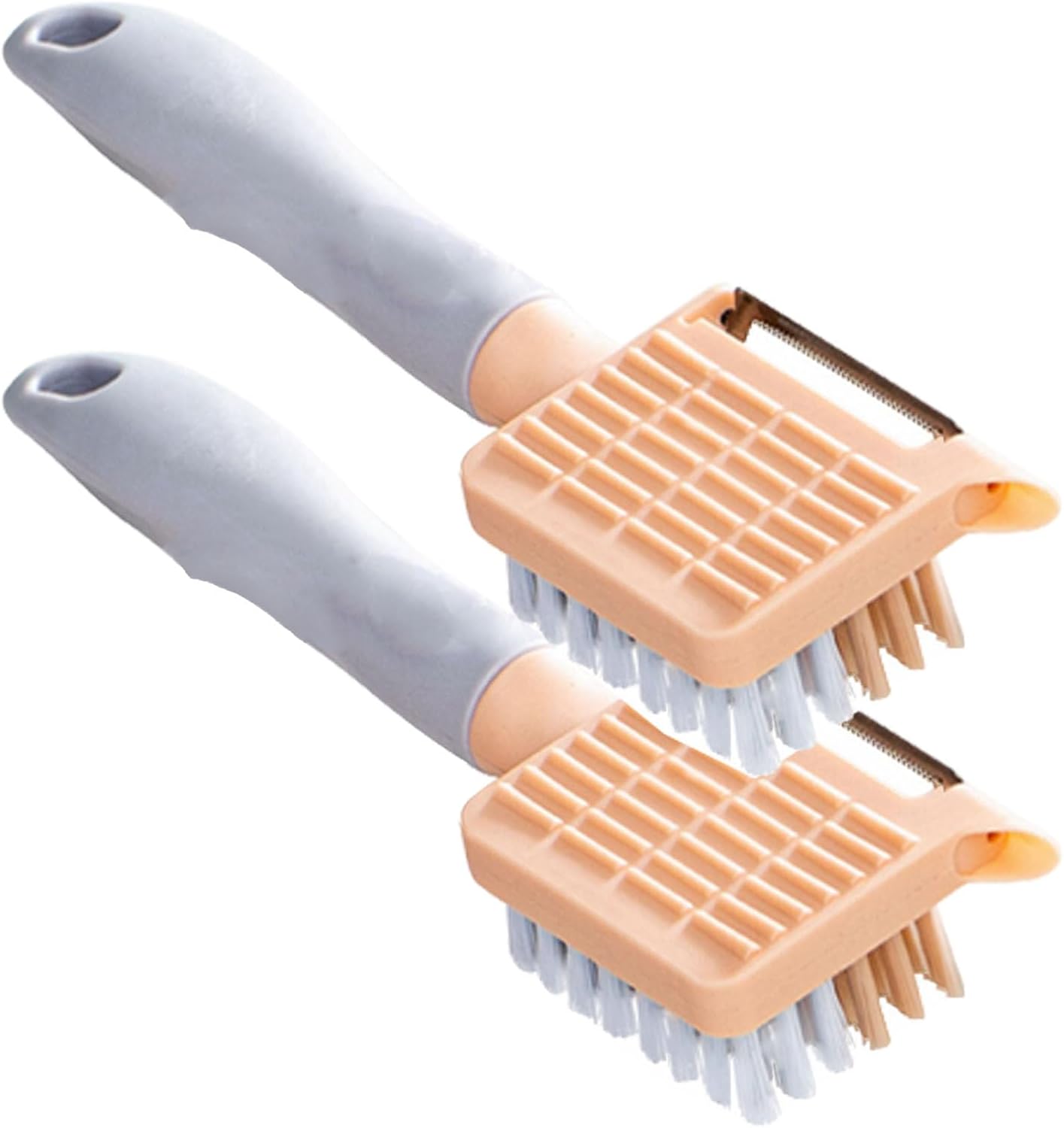 Efficient 2-in-1 Dual Function Vegetable Brush Julienne Peeler