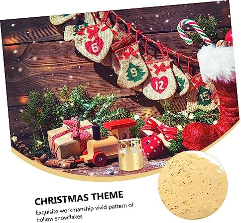 Ciieeo 50 Pcs Gold Christmas Candle Lampshade Decor
