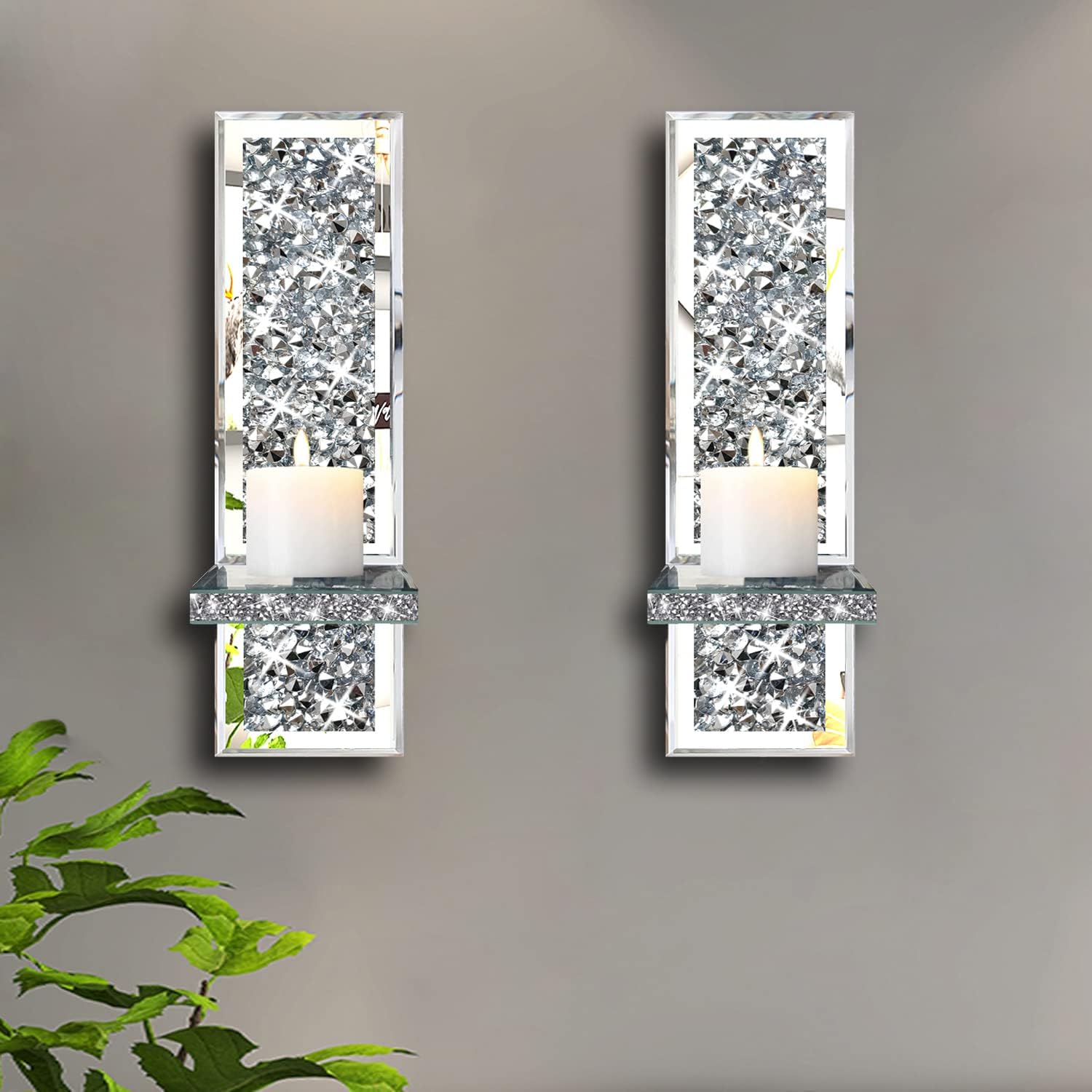 Gleaming Crystal Sconces
