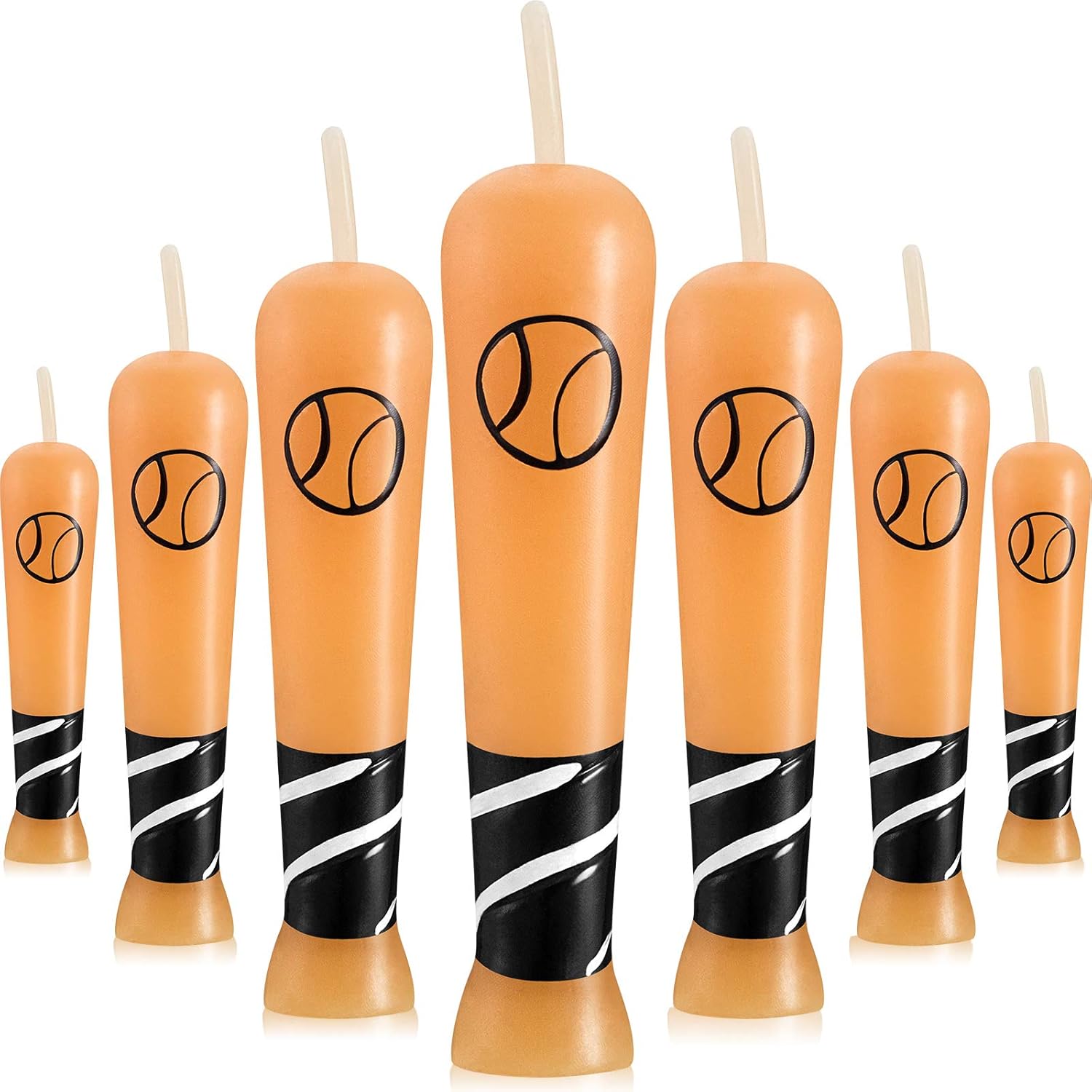 BBTO 18-Piece Baseball Bat Candle for Birthdays Parties
