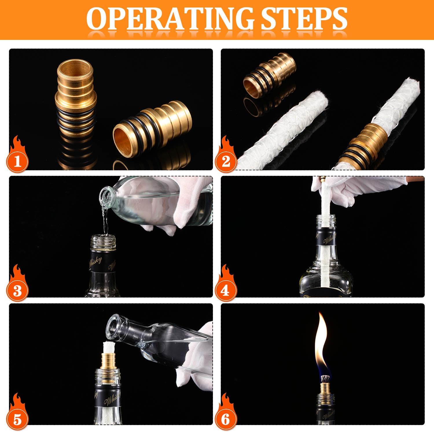 Nuanchu 24-Piece Wine Bottle Torch Kit