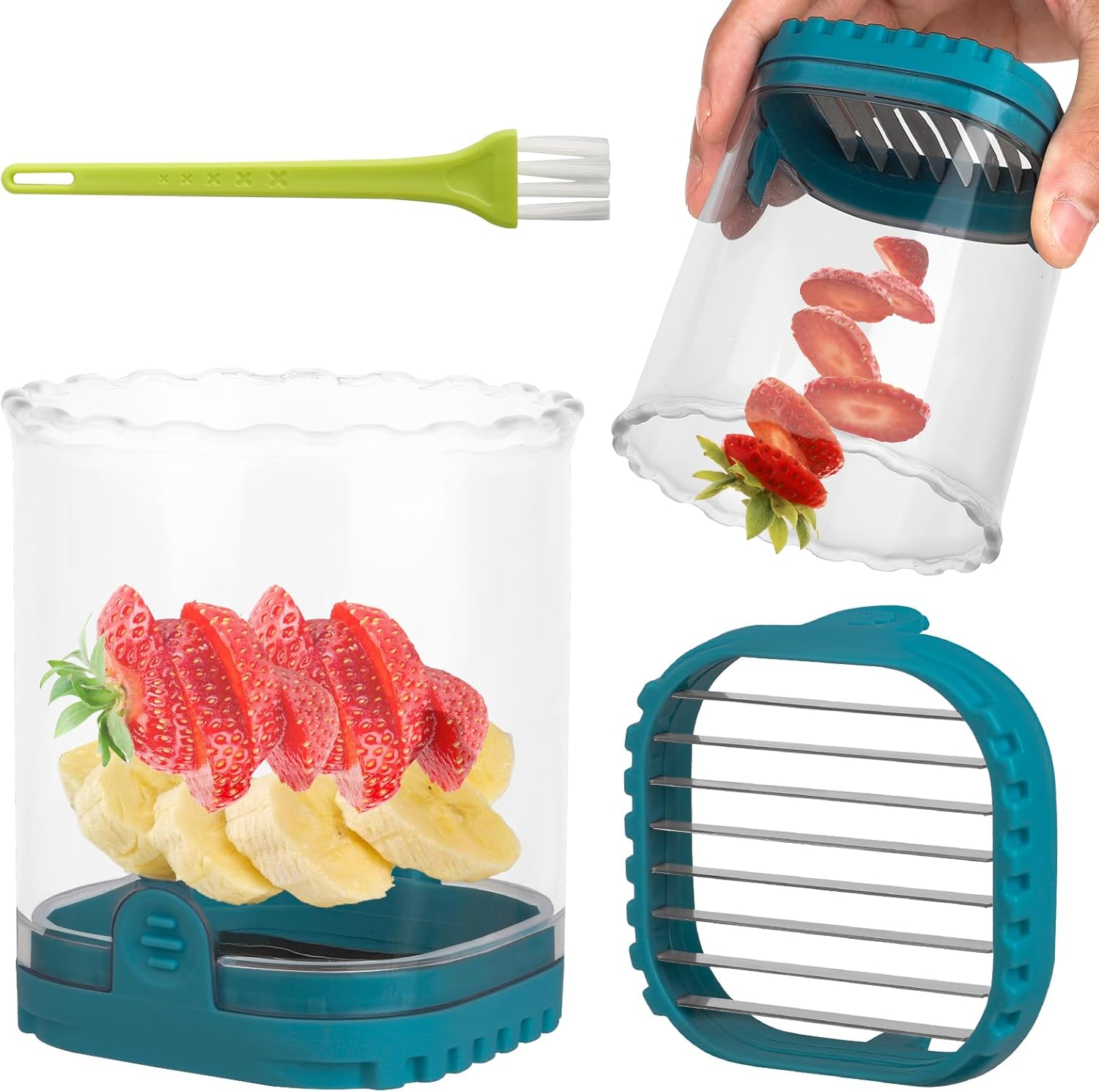 Strawberry Slicer Fruit Cutting Cup