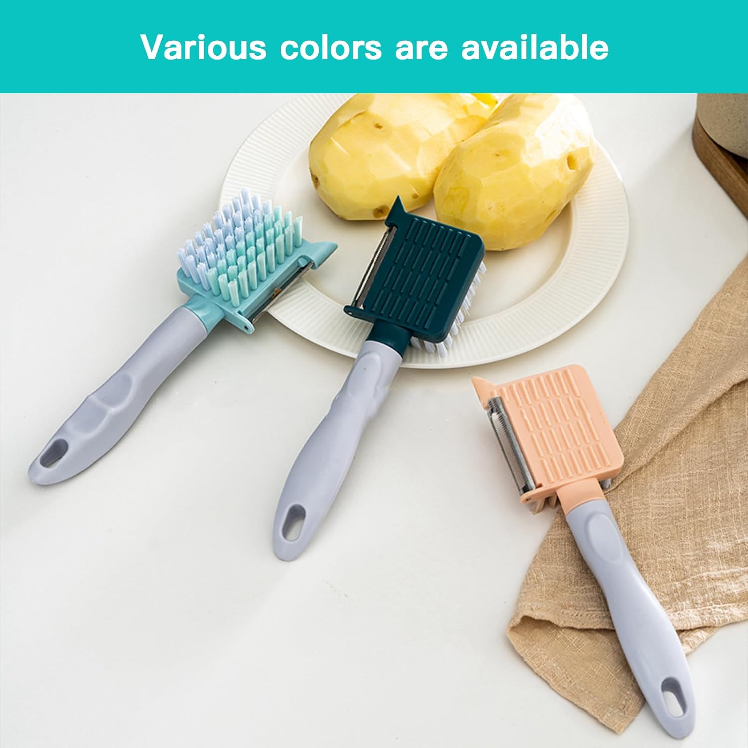 2 in 1 Vegetable Brush Julienne Peeler