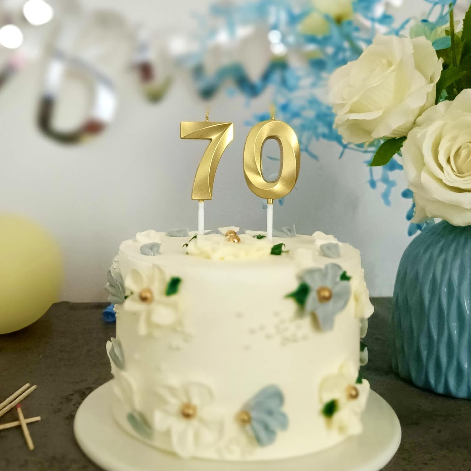 70TH BIRTHDAY CANDLE A BEAUTIFUL CLASSIC CHOICE FOR CELEBRATION