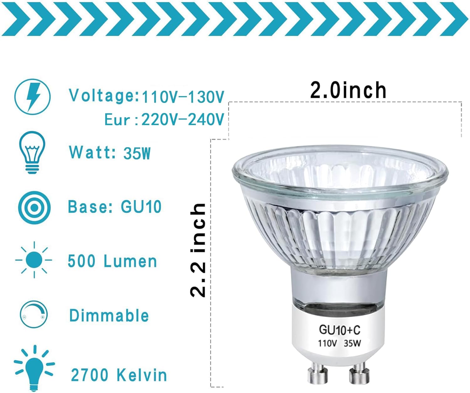Perfect for Candle Warmer Lamps 35W GU10 110V Halogen Bulb Replacement