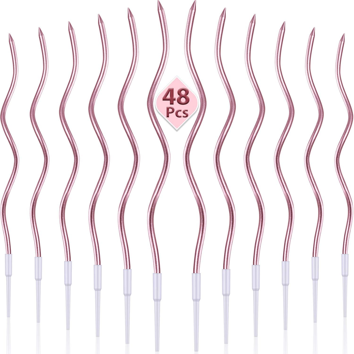 Twisted Birthday Candles with Holders