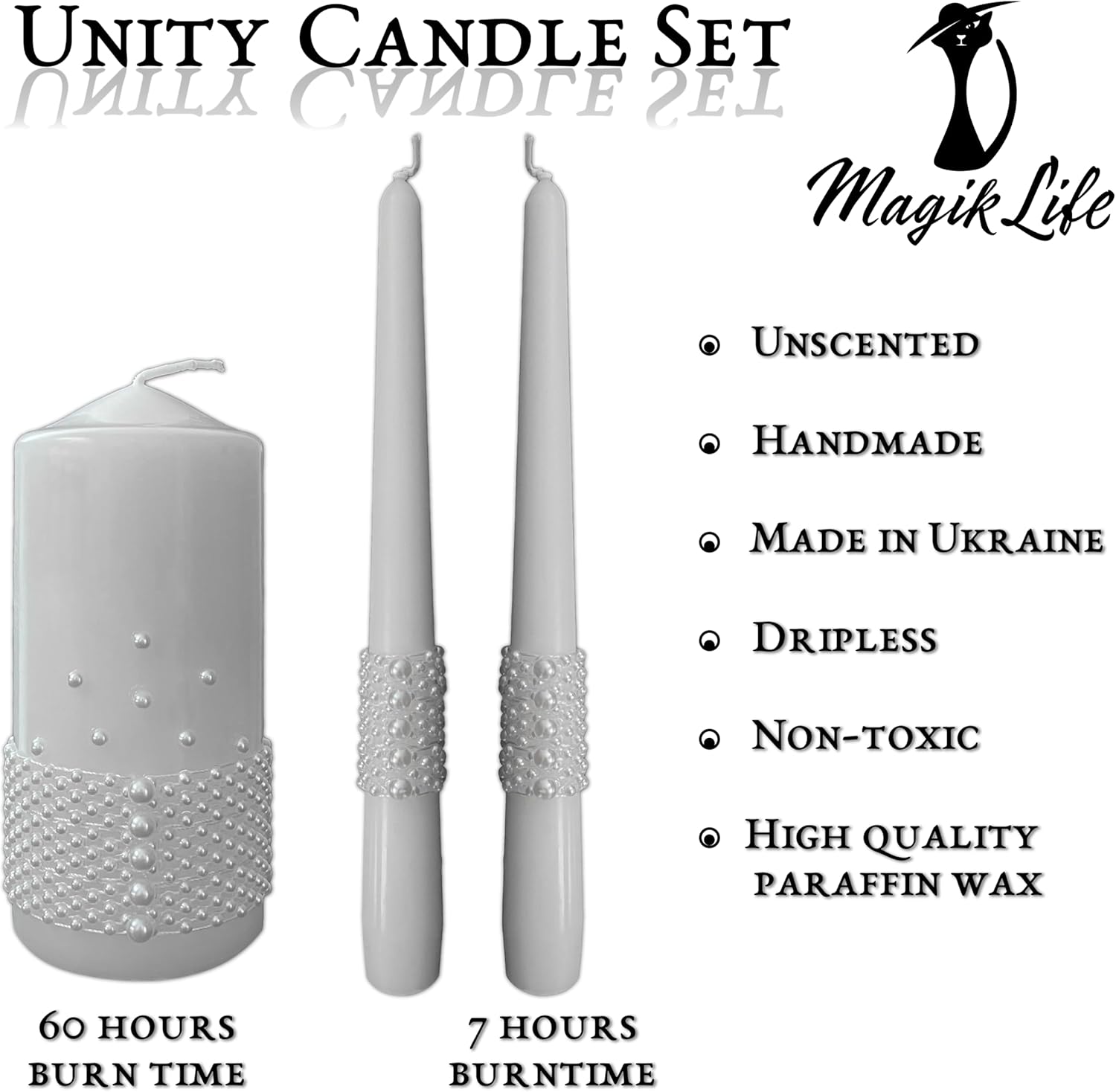 Magik Life - Unity Candle Set for Weddings