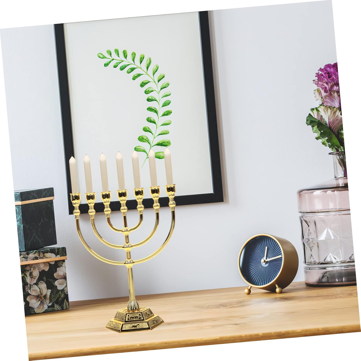 7-Piece Metal Candlestick Set for Israelis