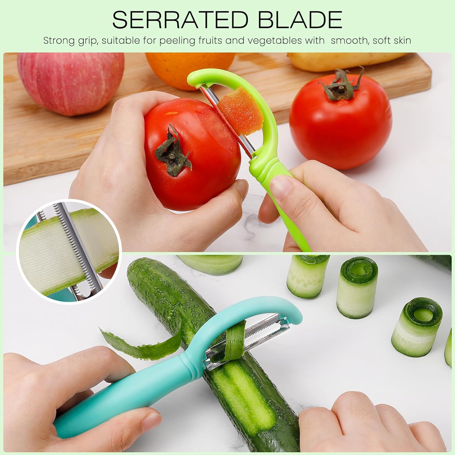 Senbowe 6PCS Stainless Steel Veggie Peeler Set 1