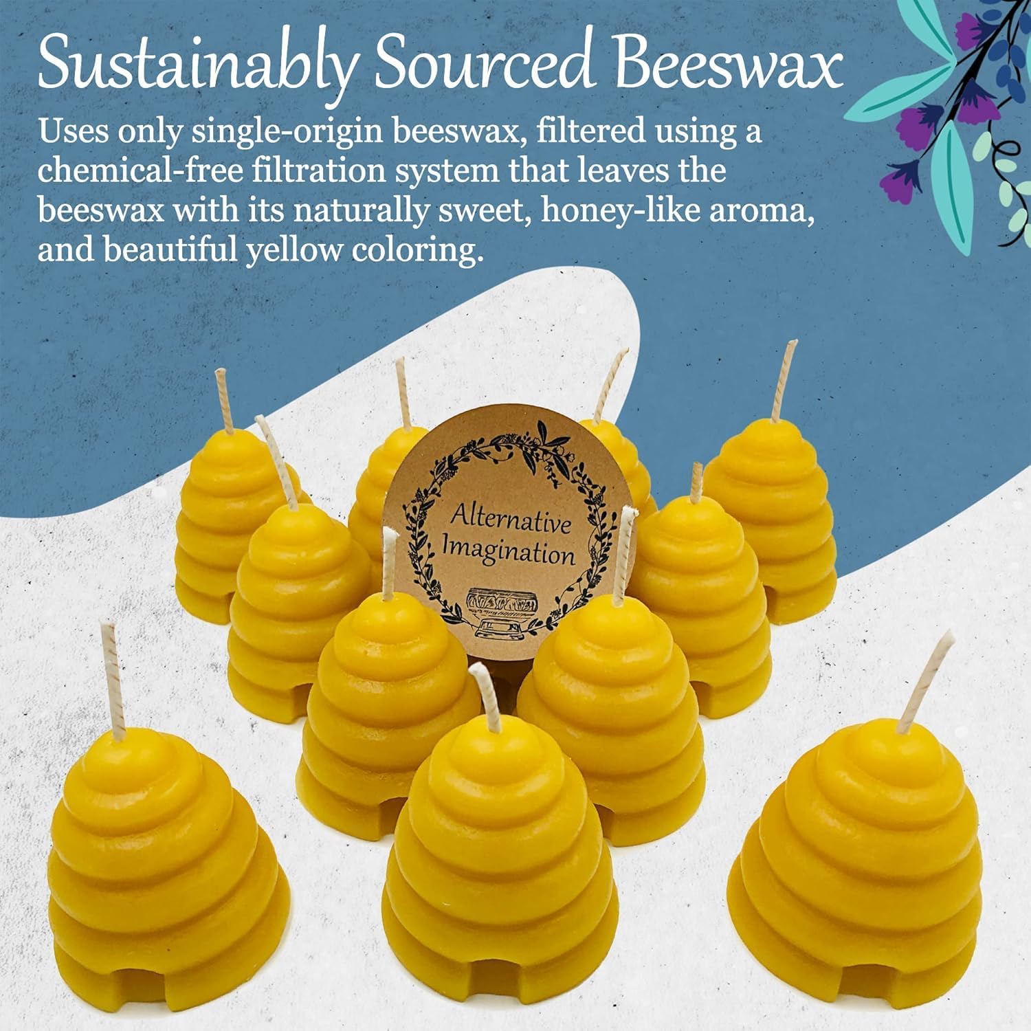 Pure Beeswax Beehive Candles Pack of 4