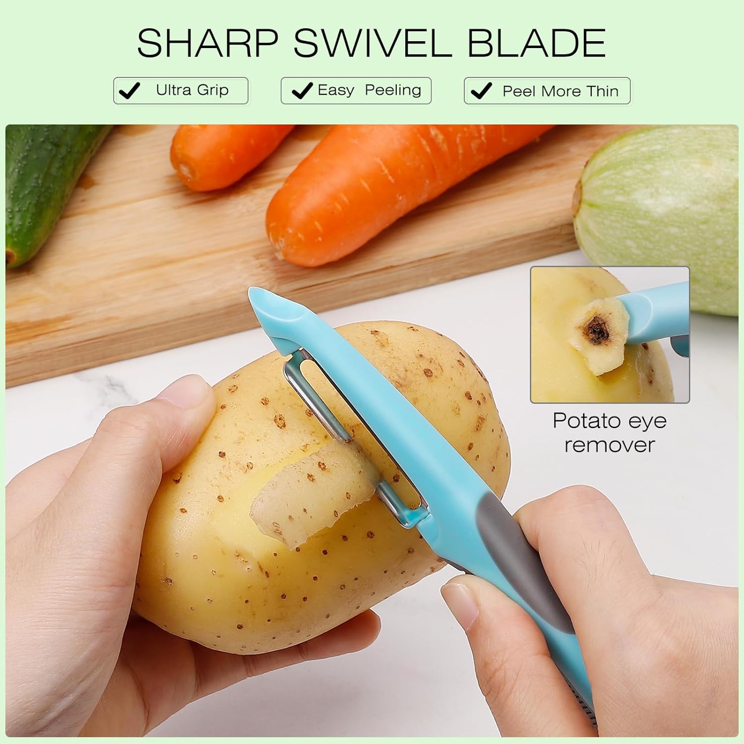 Senbowe 6PCS Stainless Steel Veggie Peeler Set 1