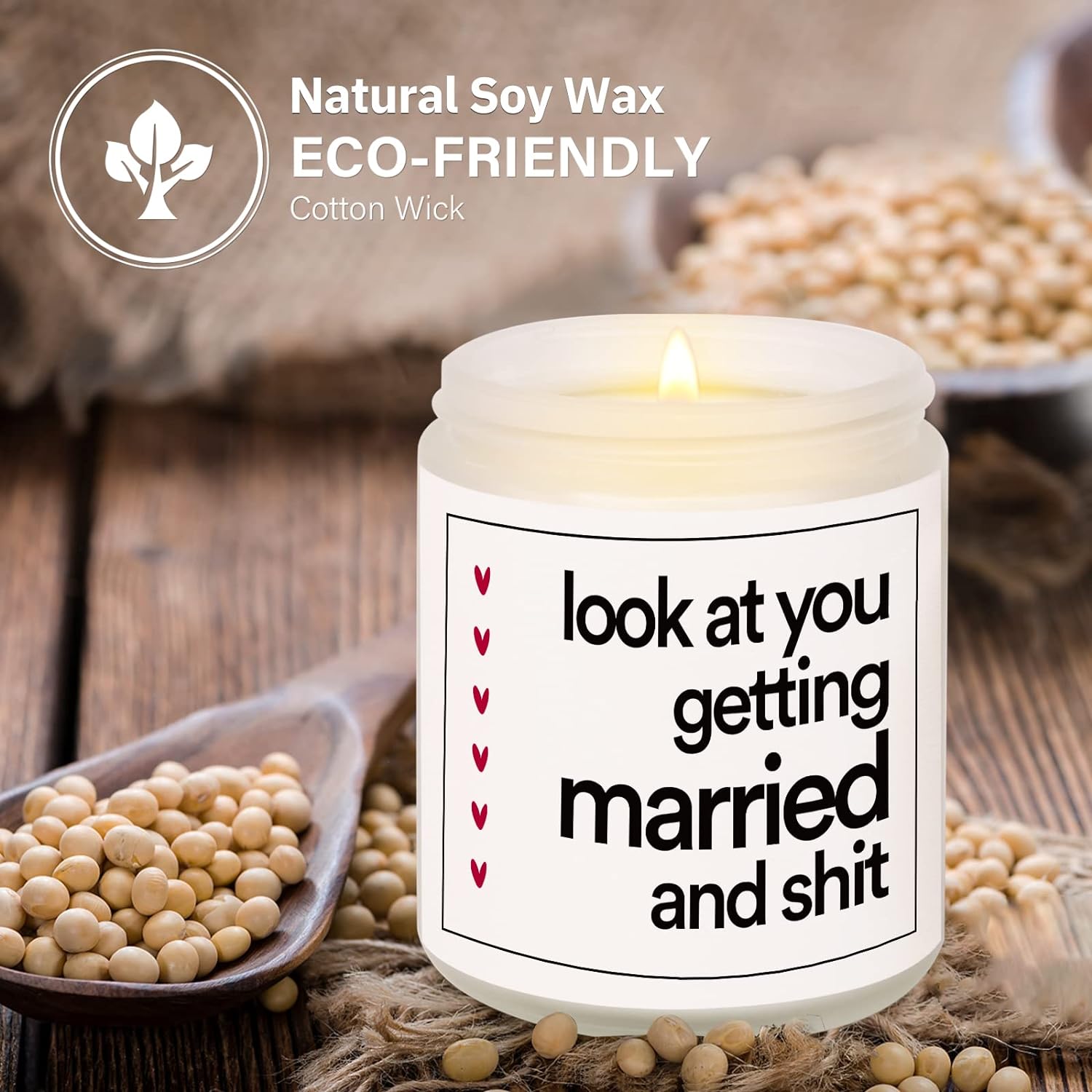 BaubleDazz Funny Wedding Engagement Scented Candle 7oz 35hrs Burner
