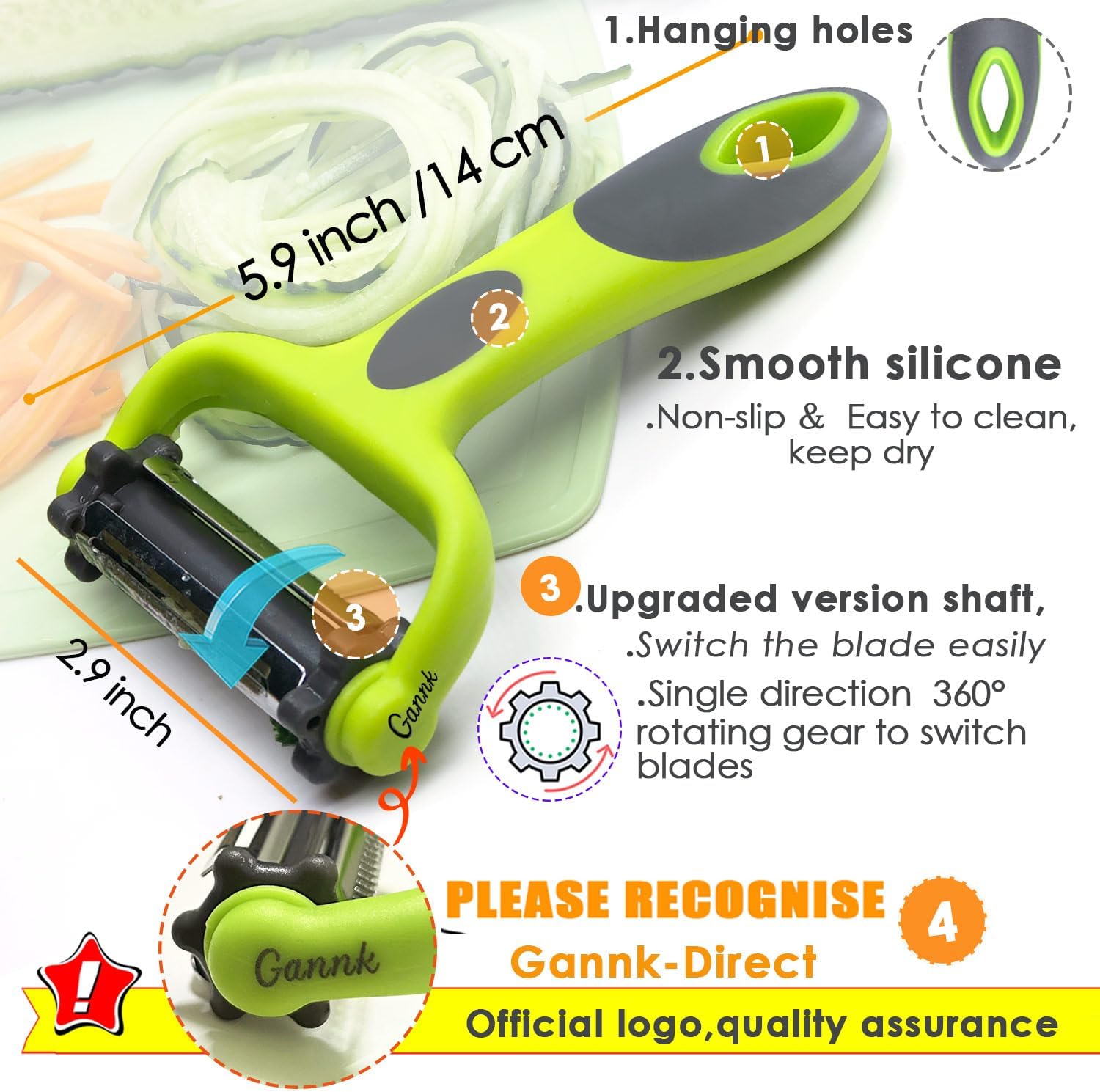 3-in-1 Flexible Vegetable Fruit Peeler