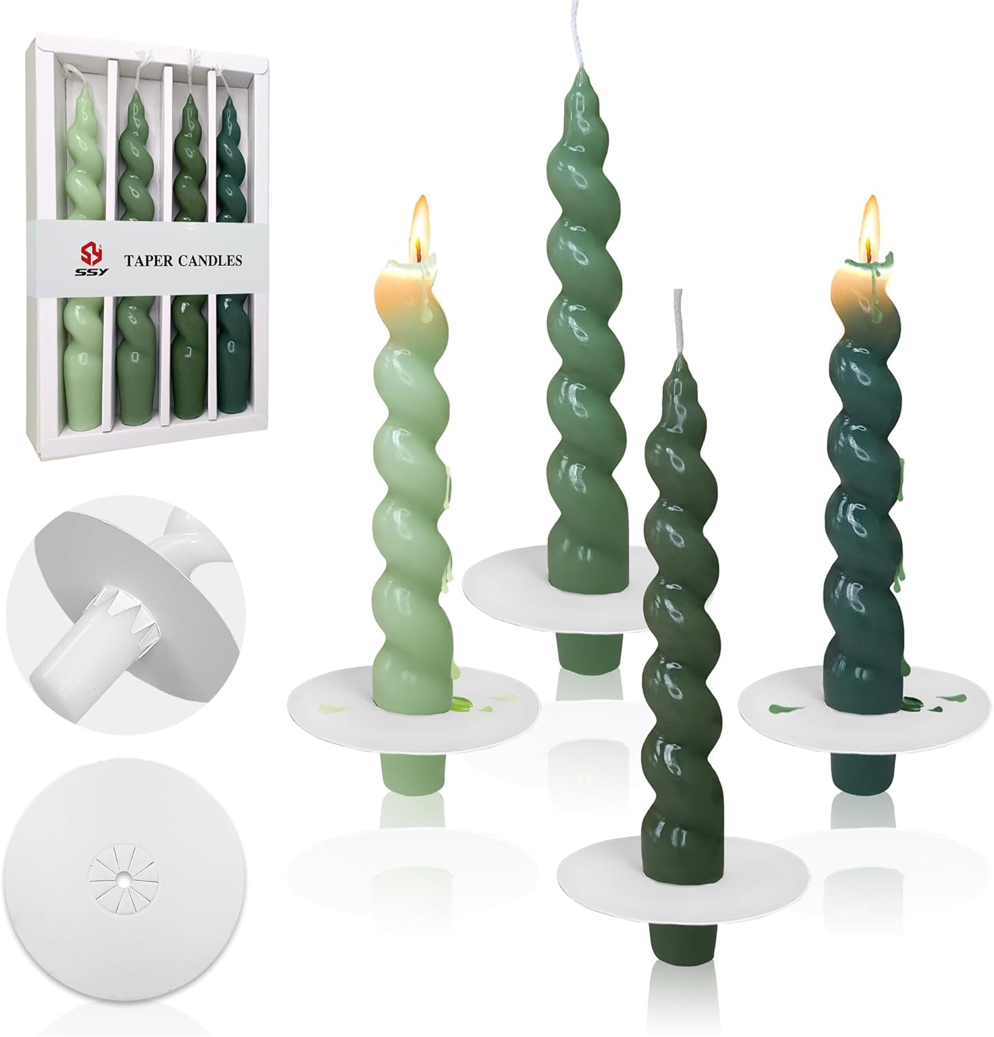 20 Pcs Taper Candle Drip Protectors - Clean Surface Safe Use