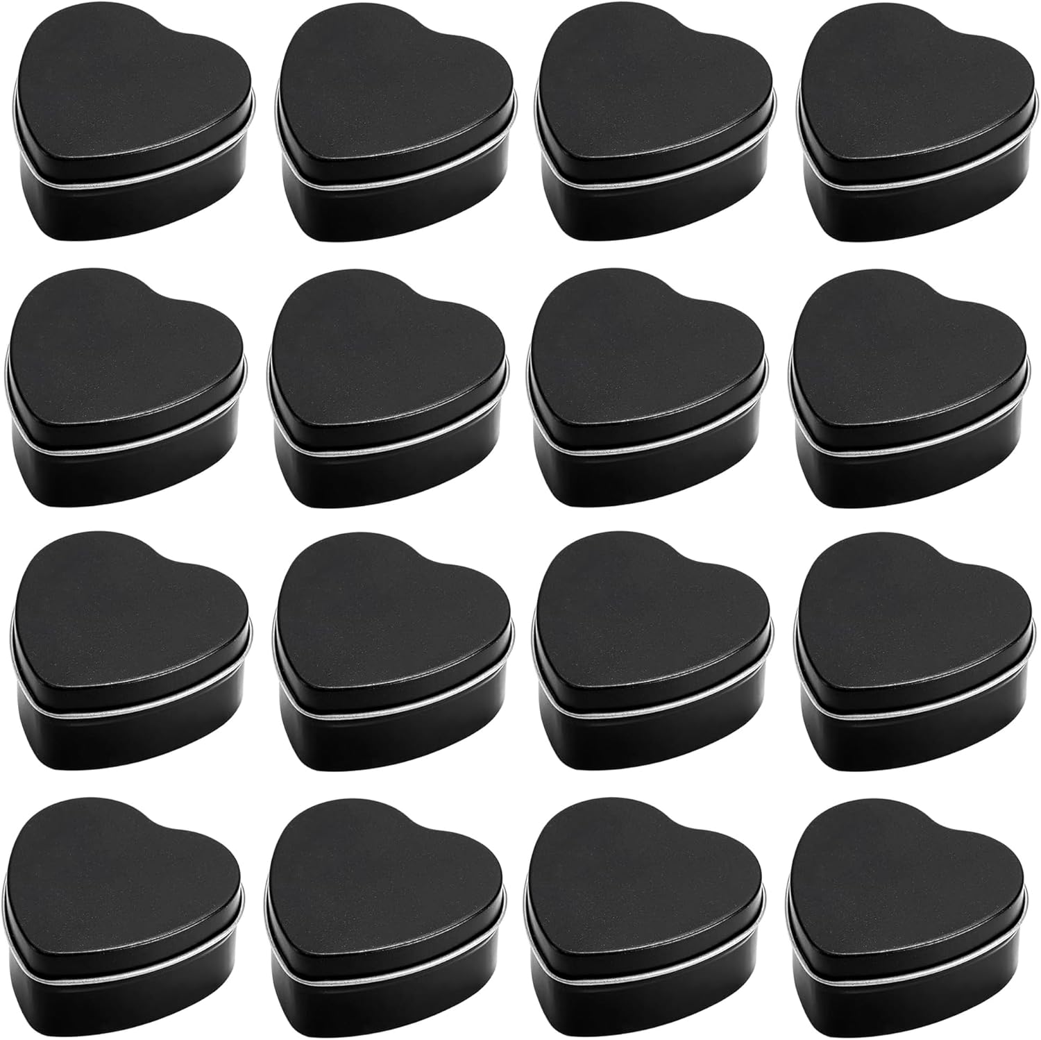 16-Piece Metal Heart Tins with lids