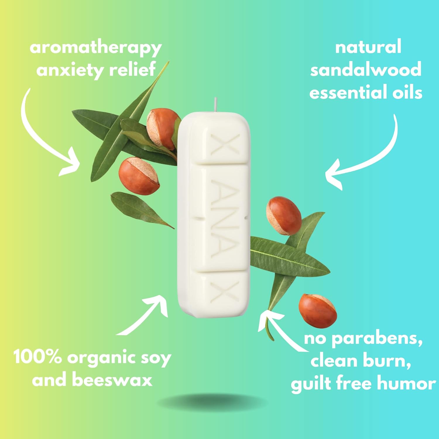 Premium Xanax Candle Anxiety Relief Unique Decor Gag Gift