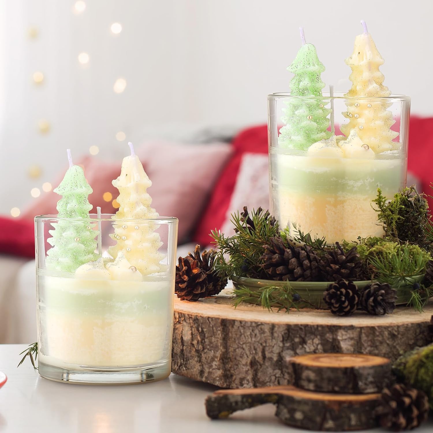 Christmas Aspen Scented Candles DE Winter Decor 2-Pack
