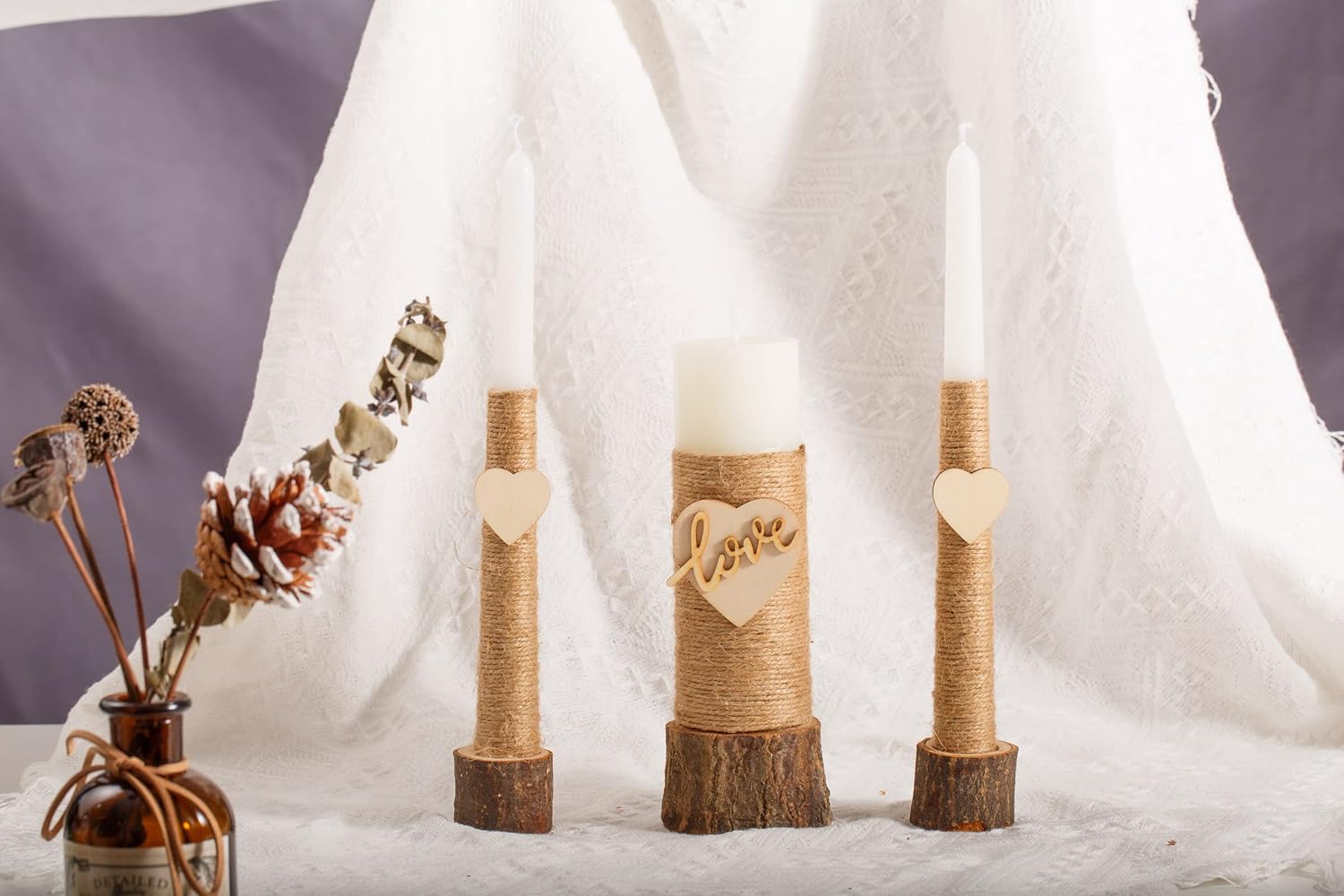 Unity Candle Set for Weddings - Perfect for Ceremony and Centerpiece