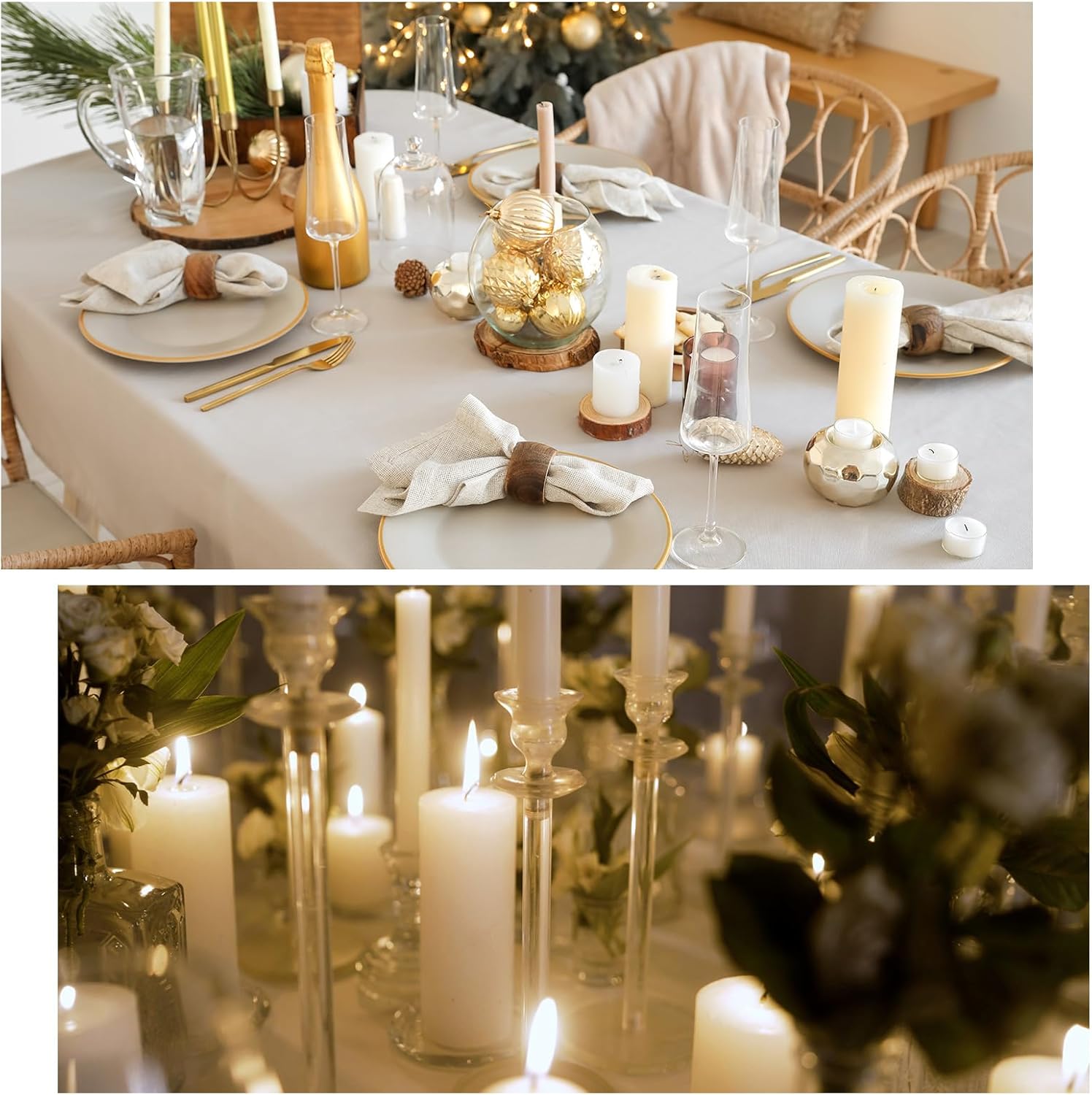 MTLEE Hand-Poured Candle Holder Set 54-Piece